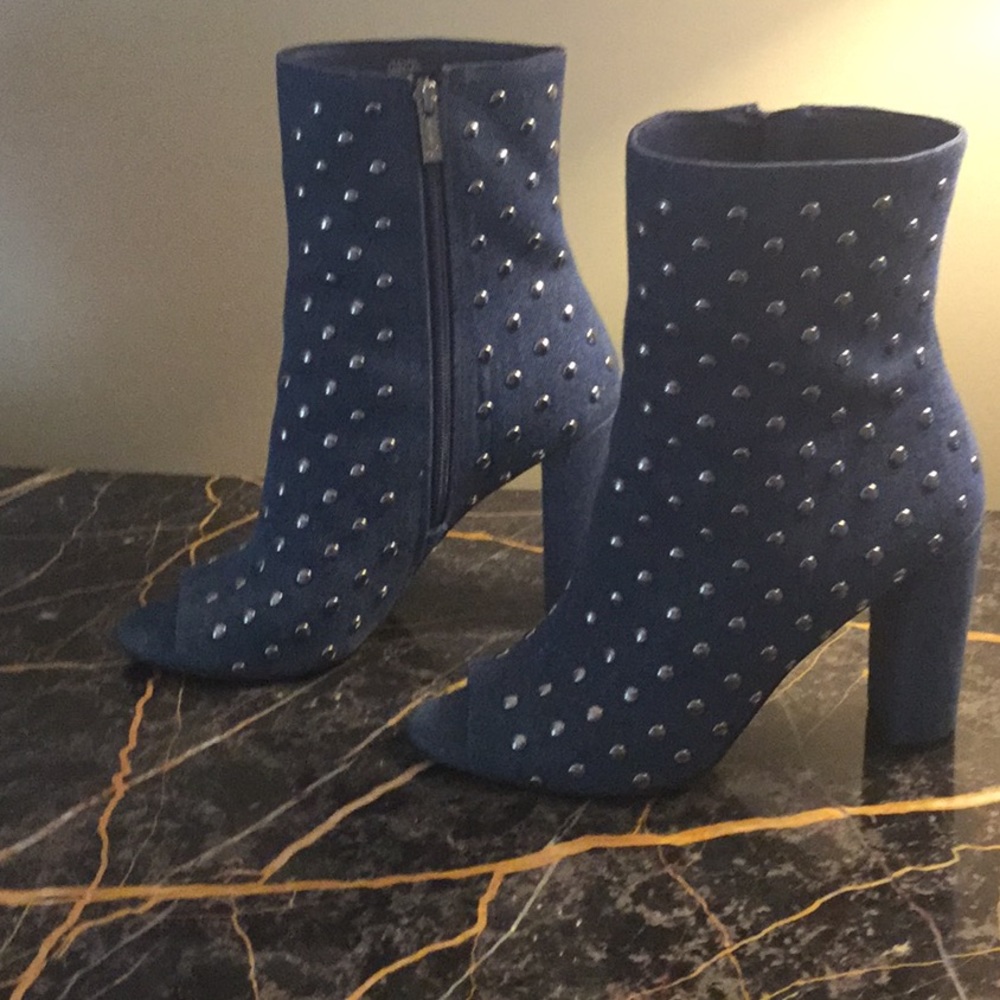Jessica Simpson Denim Studded Booties